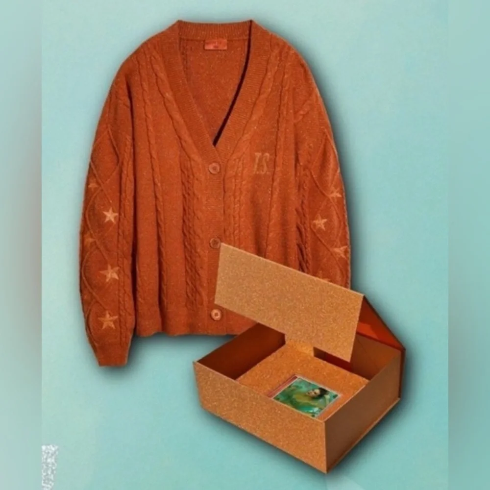 Taylor Swift Orange Cable Knit Cardigan